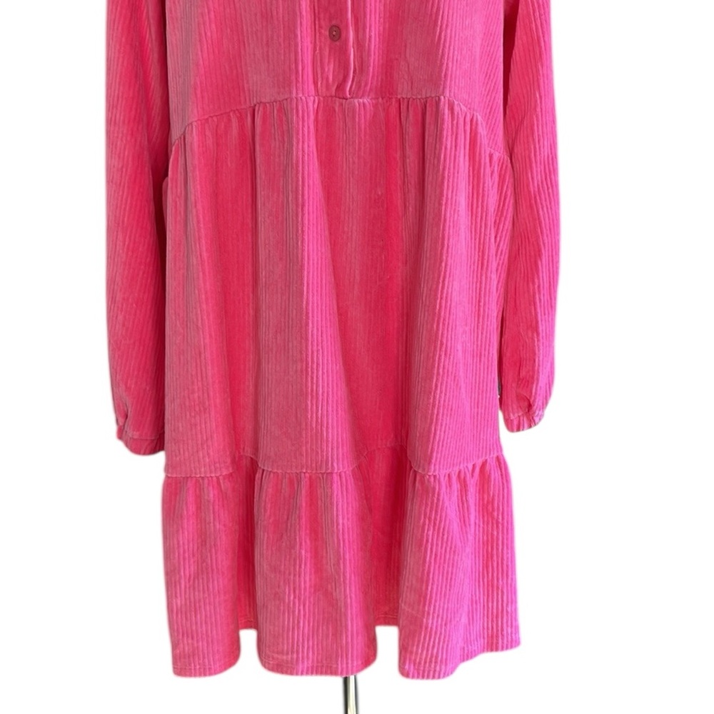 ASOS Cord Smock Mini Dress with Peplum Hem - Picture 8 of 10